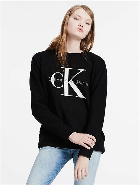 calvin klein damen sweatshirt|calvin klein sweatshirt sale.